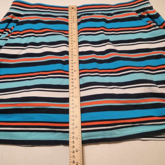 Crown & Ivy Curvy striped skirt Women's 2XL Pockets Adjustable length Side ties - Picture 3 of 8